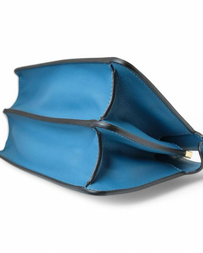 Fendi Peekaboo Clutch Tasche mit blauer Stickerei im Angebot 7