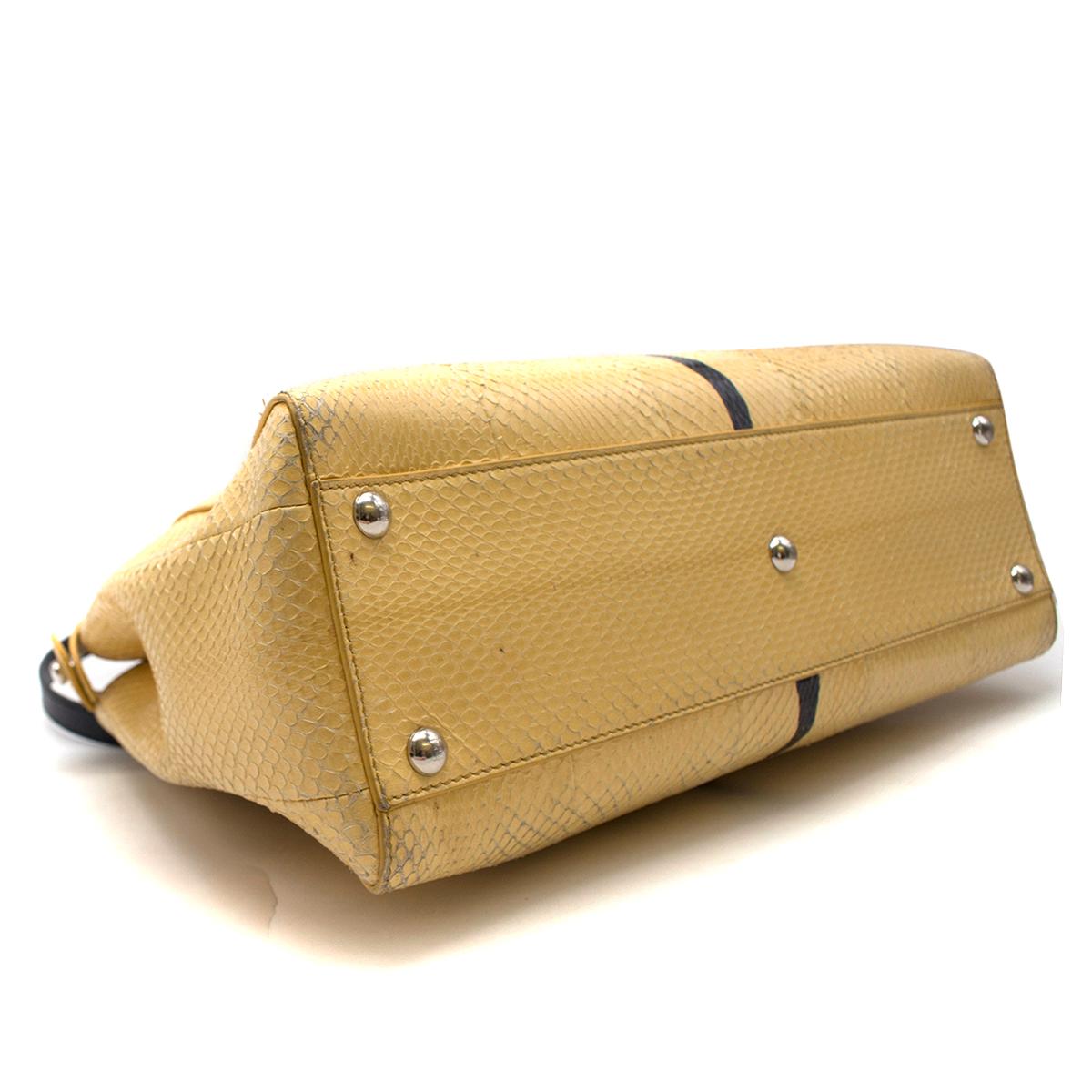 Women's Fendi Peekaboo Regular Lemon Yellow Handbag
