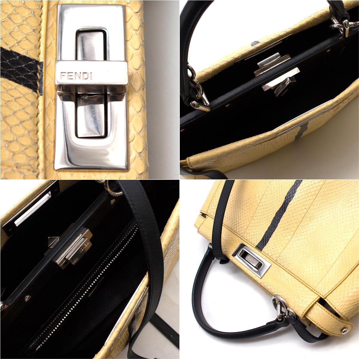 Fendi Peekaboo Regular Lemon Yellow Handbag 2
