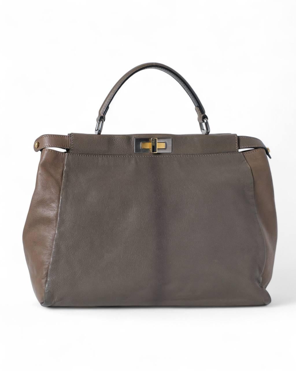 Fendi Peekaboo Soft Large Schlamm 5