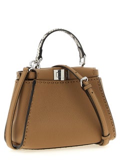 Fendi Peekaboo Top Handle Bag — Tan