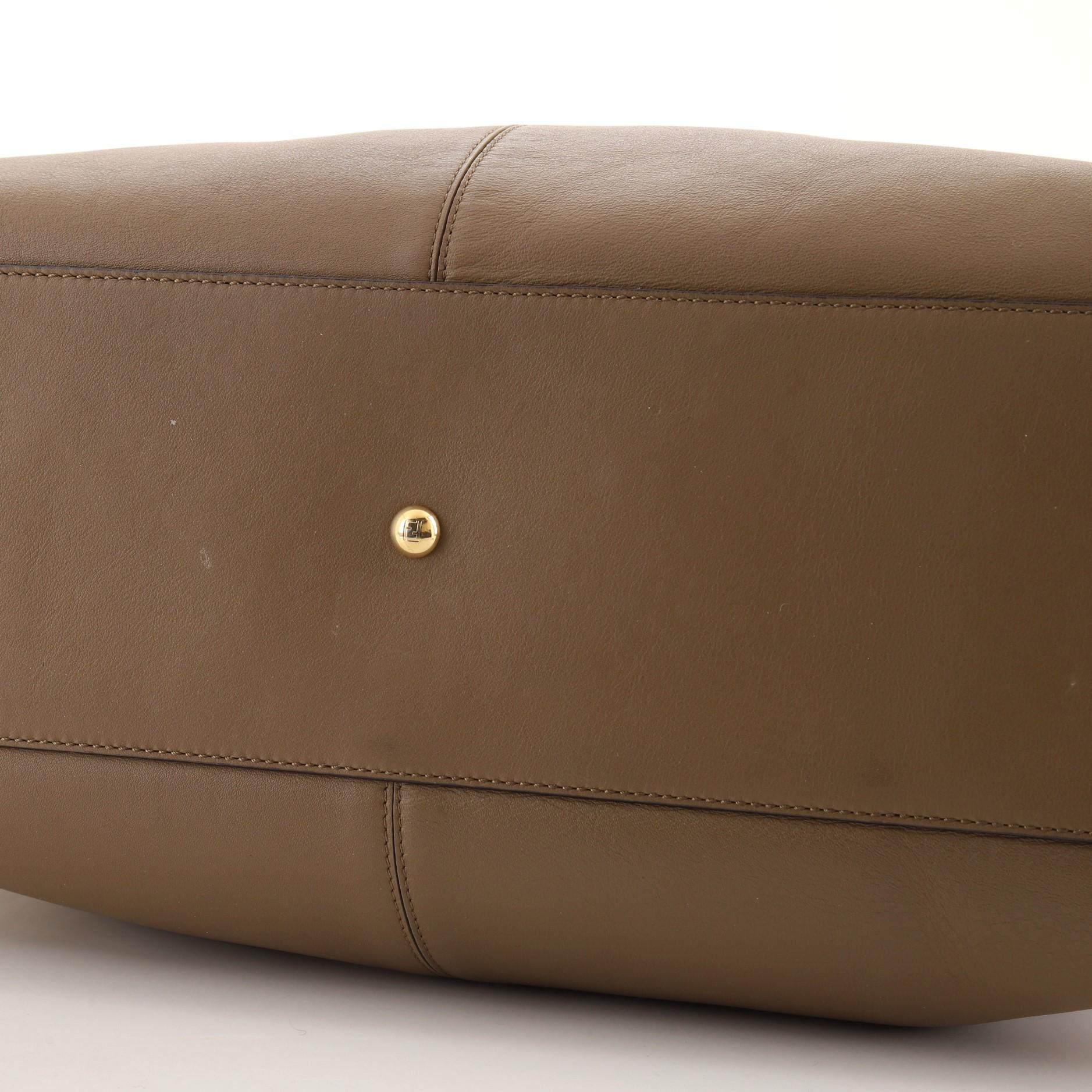 Brown Fendi Peekaboo X-Lite Bag Leather Large