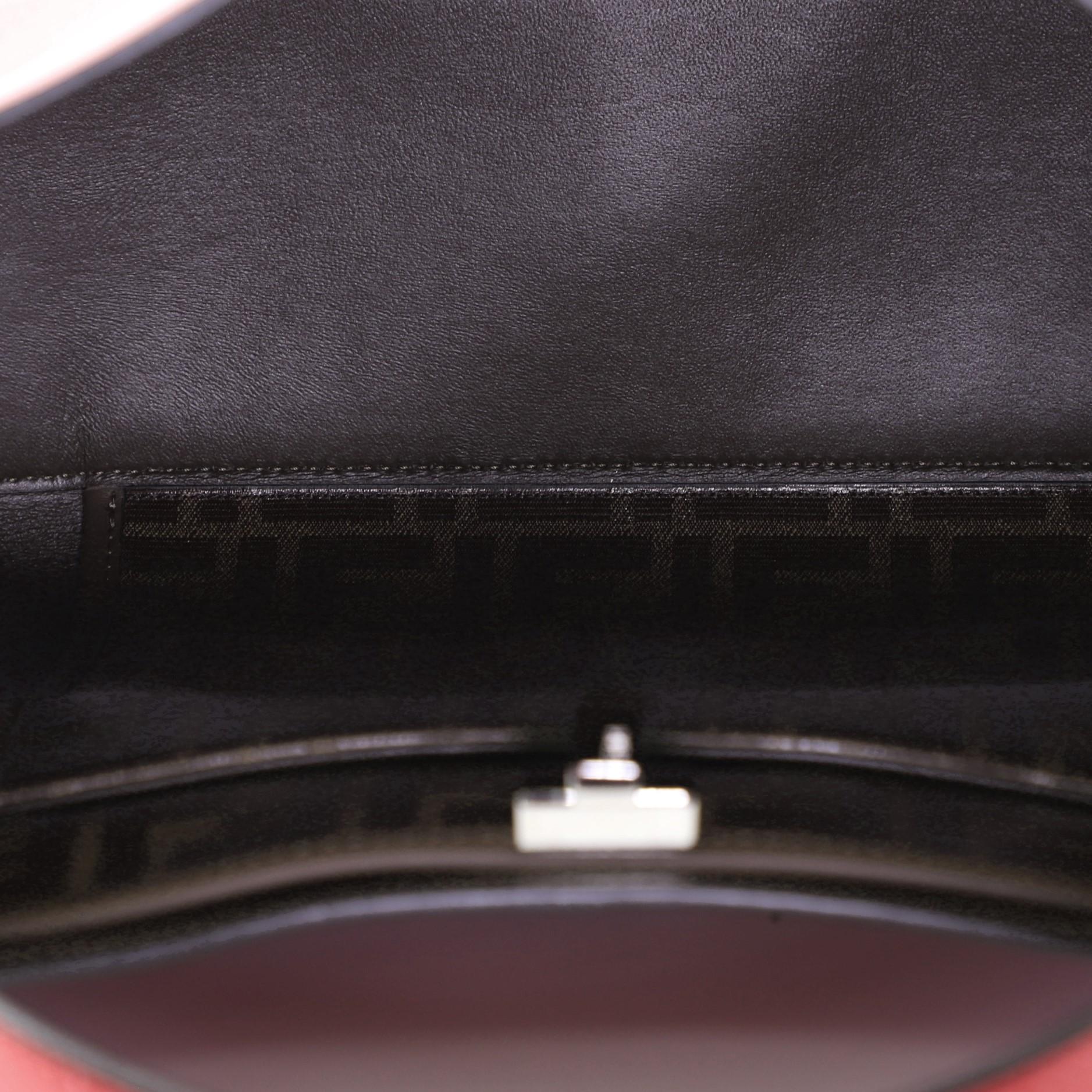 Brown Fendi Peekaboo X-Lite Bag Leather Mini