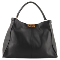Fendi Peekaboo X-Lite Bag Leather with Shearling Interior Large