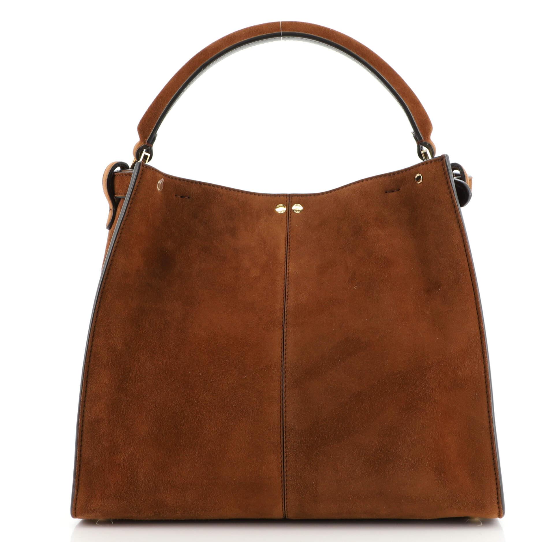 Fendi Peekaboo X-Lite Bag Suede Medium In Good Condition In NY, NY