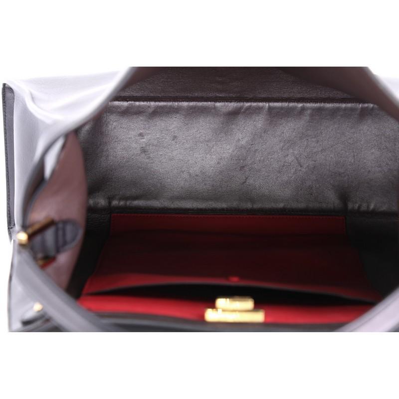 Black Fendi Peekaboo X-Lite Handbag Leather Large