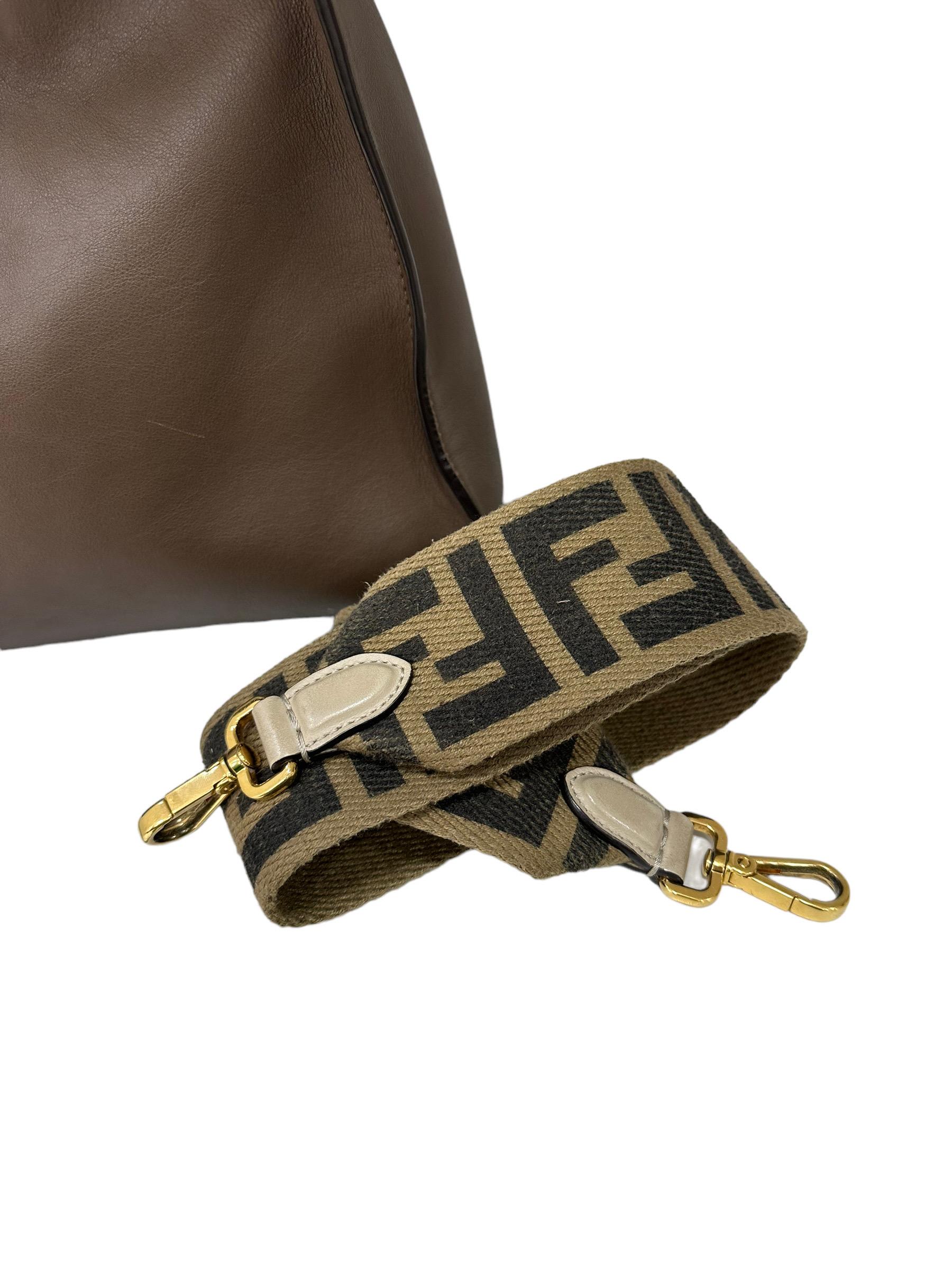 Fendi Peekaboo X-Lite Mud Leather Top Handle Bag 1