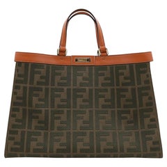 Fendi Peekaboo X-Tote Borsa da donna media in tela Greene & Greene