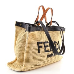 Fendi Peekaboo X-Tote Raffia Medium