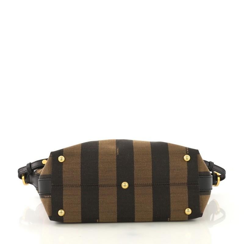 Fendi Pequin Convertible Tote Canvas Small In Good Condition In NY, NY