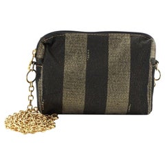 Fendi  Pequin Crossbody Bag Metallic Canvas Small