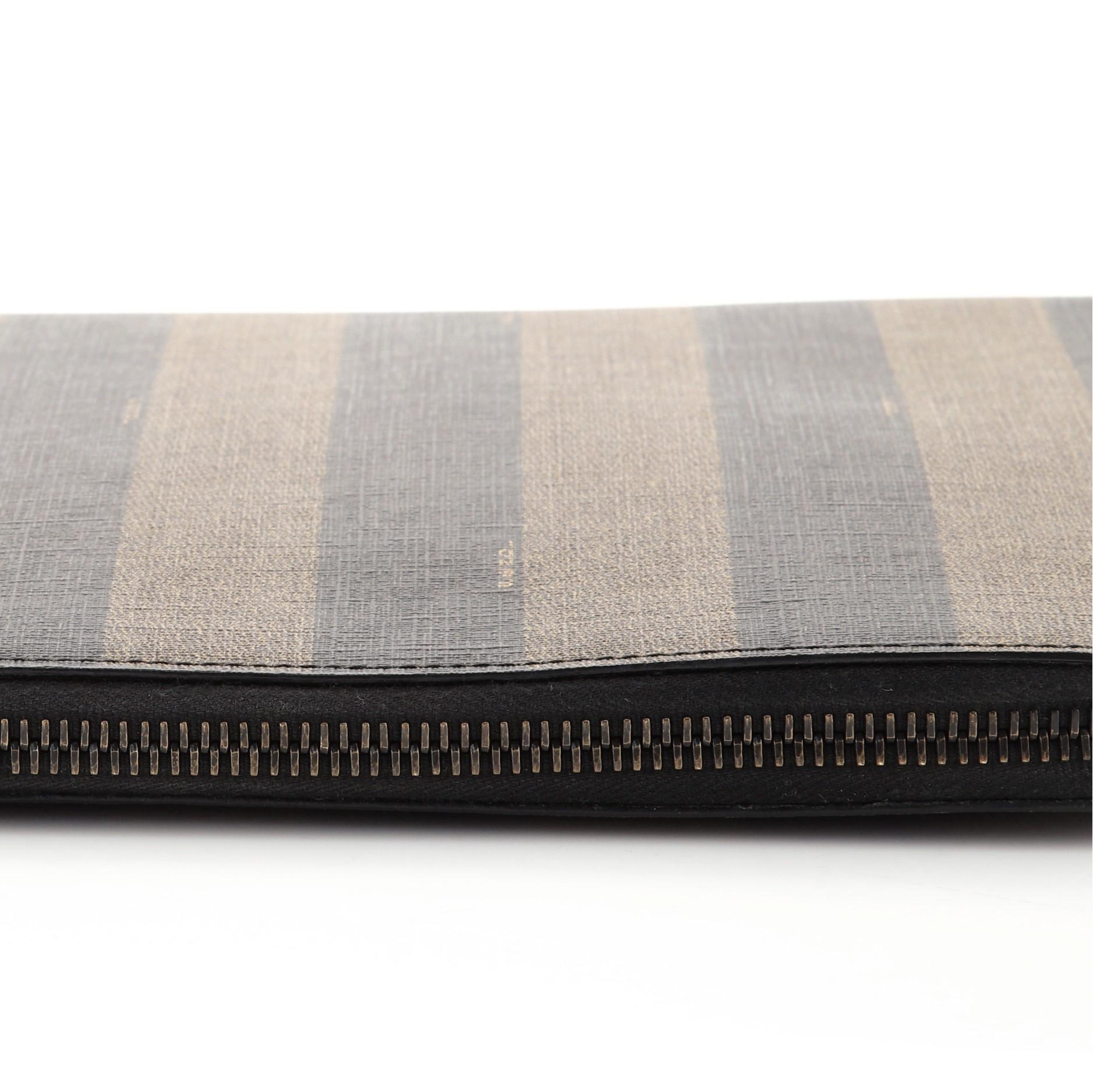 Women's or Men's Fendi Pequin Document Holder Coated Canvas Large