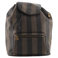 Fendi Rucksack mit Pailletten vorne und Tasche aus beschichtetem Canvas Medium