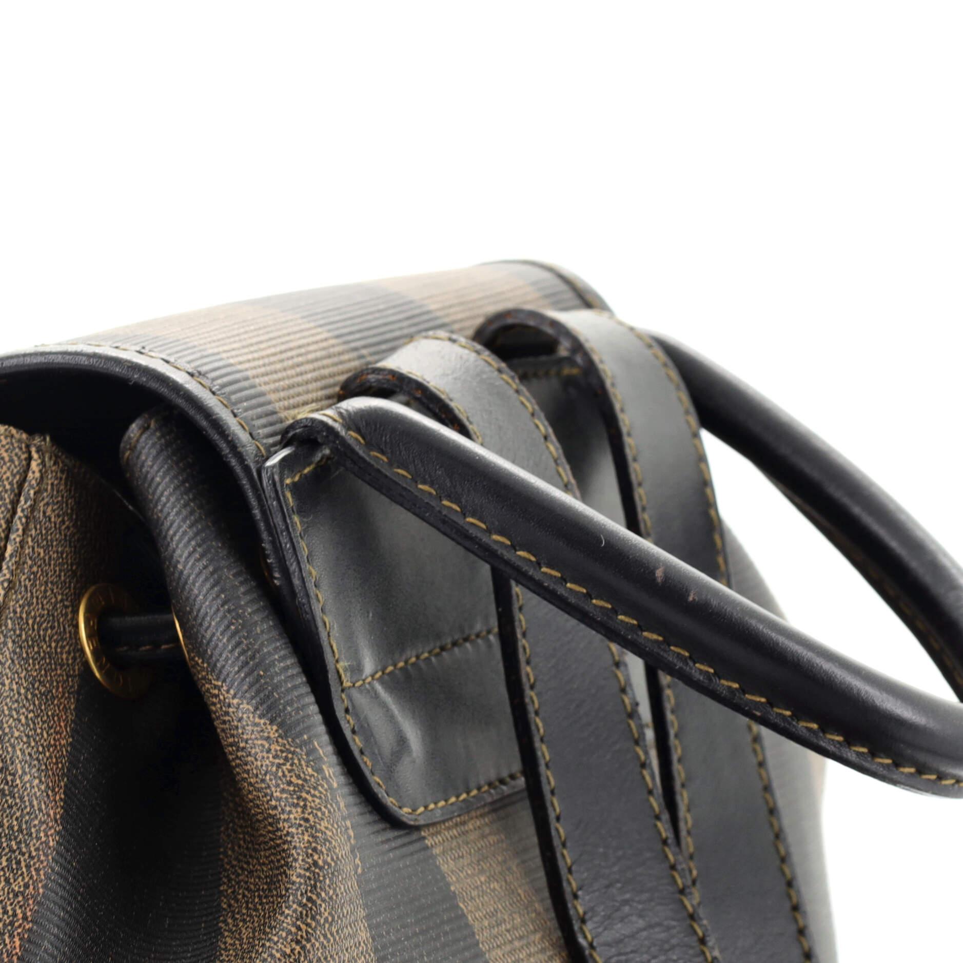 Fendi Pequin Zaino con tasca frontale in tela Coates Mini 2