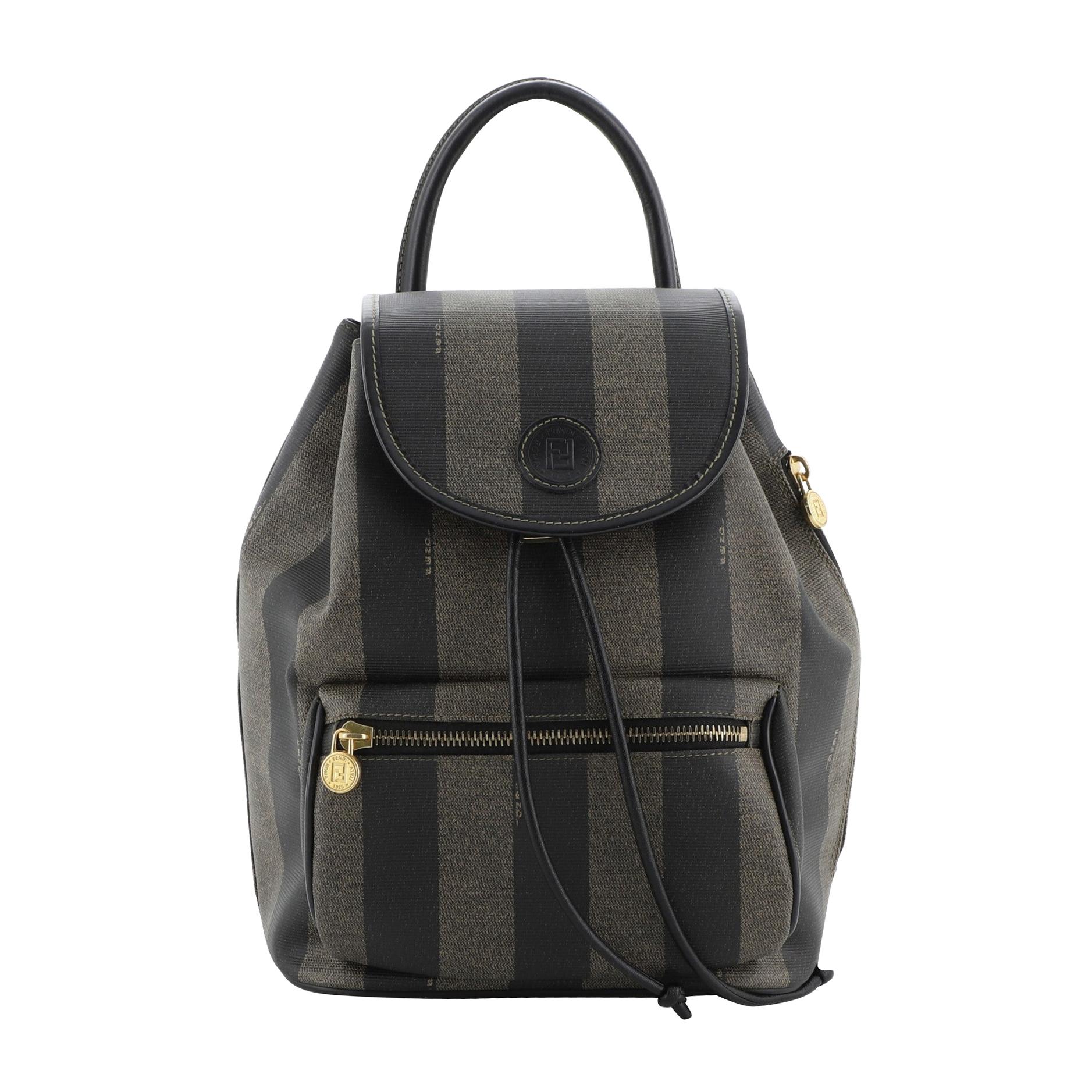 Fendi Pequin Front Pocket Backpack Coated Canvas Small at 1stDibs