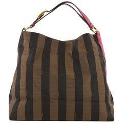 Fendi Pequin Hobo Canvas