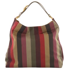 Fendi Pequin Hobo Canvas