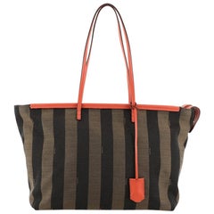 Fendi Pequin Roll Tote Canvas Large