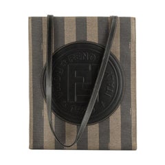 Fendi Pequin Shopping Tote Canvas And Leather Tall