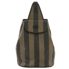 Fendi Pequin Sling Backpack Coated Canvas Medium