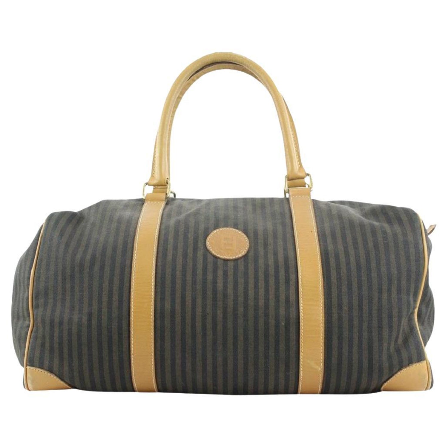 Fendi Pequin Stripe Boston Duffle Bag 120ff23 at 1stDibs | fendi travel bag
