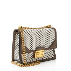 Fendi Perforated Leather Kan U Small Shoulder Bag