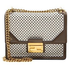 Fendi Perforated Leather Kan U Small Shoulder Bag