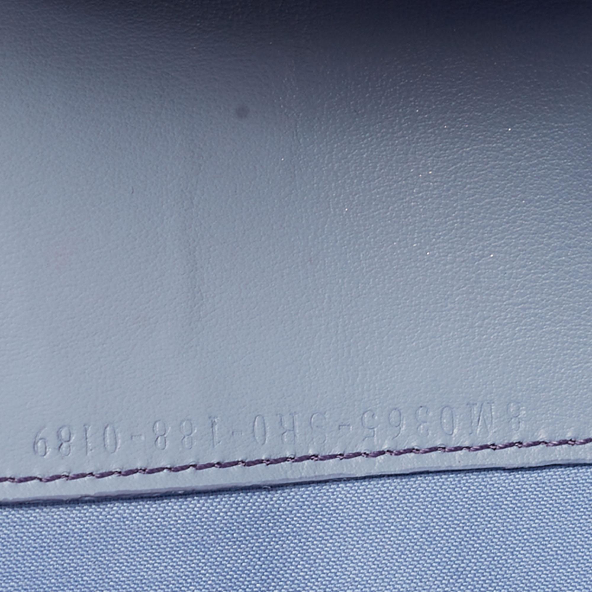 Fendi Periwinkle Leather Rainbow Studded Flap Wallet on Chain 1