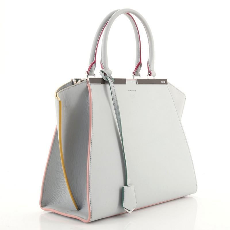 Fendi Petite 3Jours Tasche aus Leder (Grau)