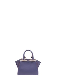 Fendi Petite 3Jours Blue Leather Mini Satchel Bag