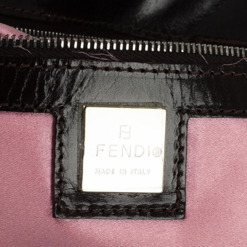 Fendi Pink Animal Pony Hair Cow Print Baguette Bag 4