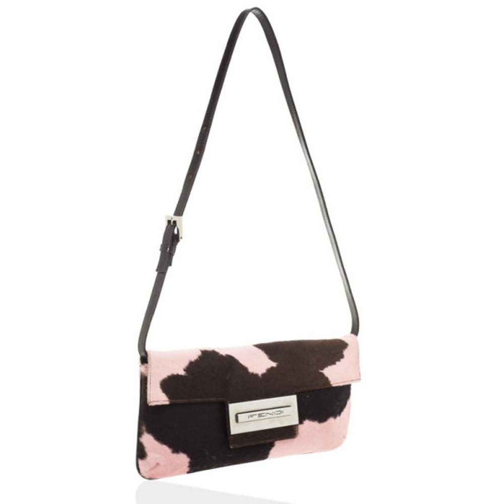 pink cow print bag