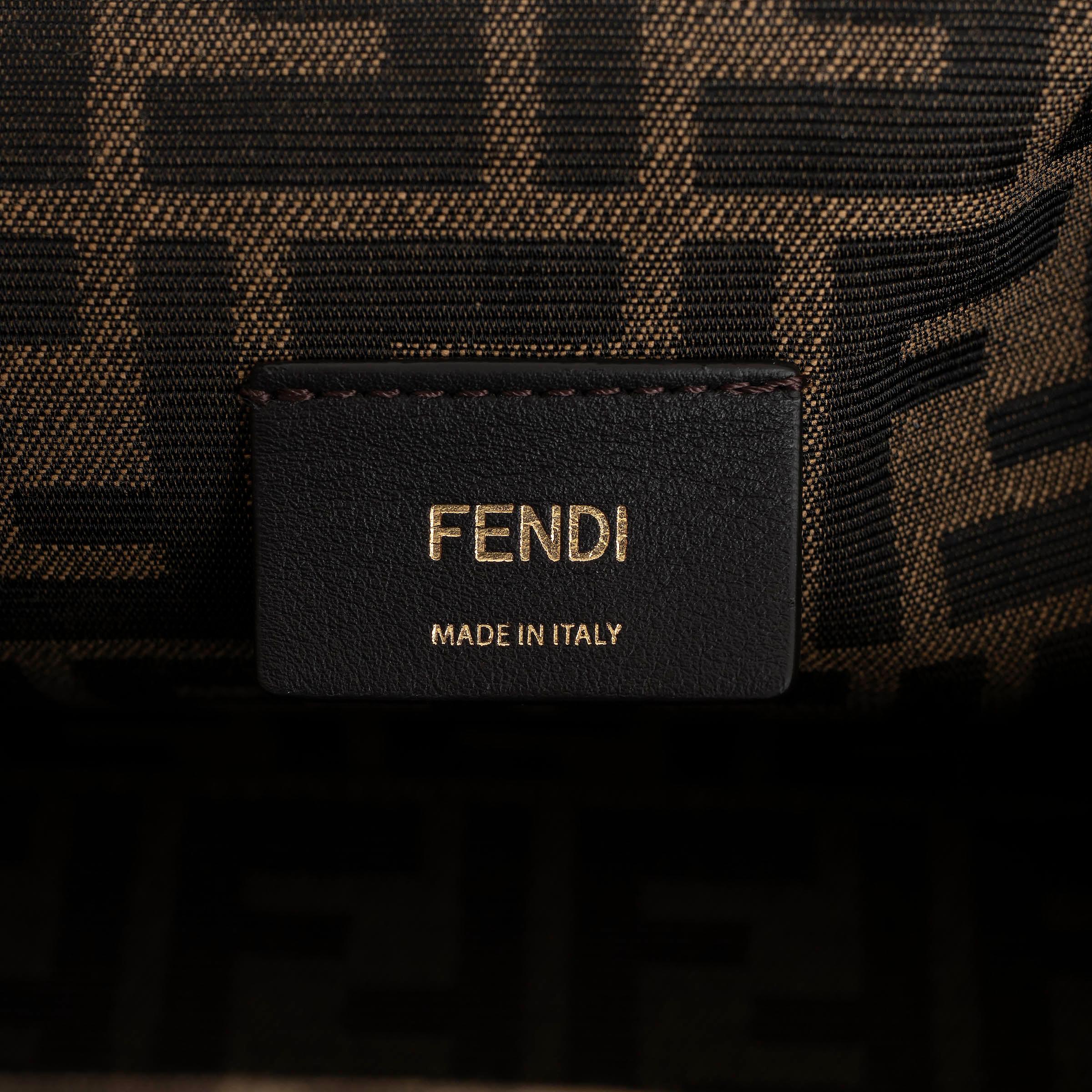 FENDI rose bordeaux beige FRIST SMALL STRIPED Sac à bandoulière en vente 1