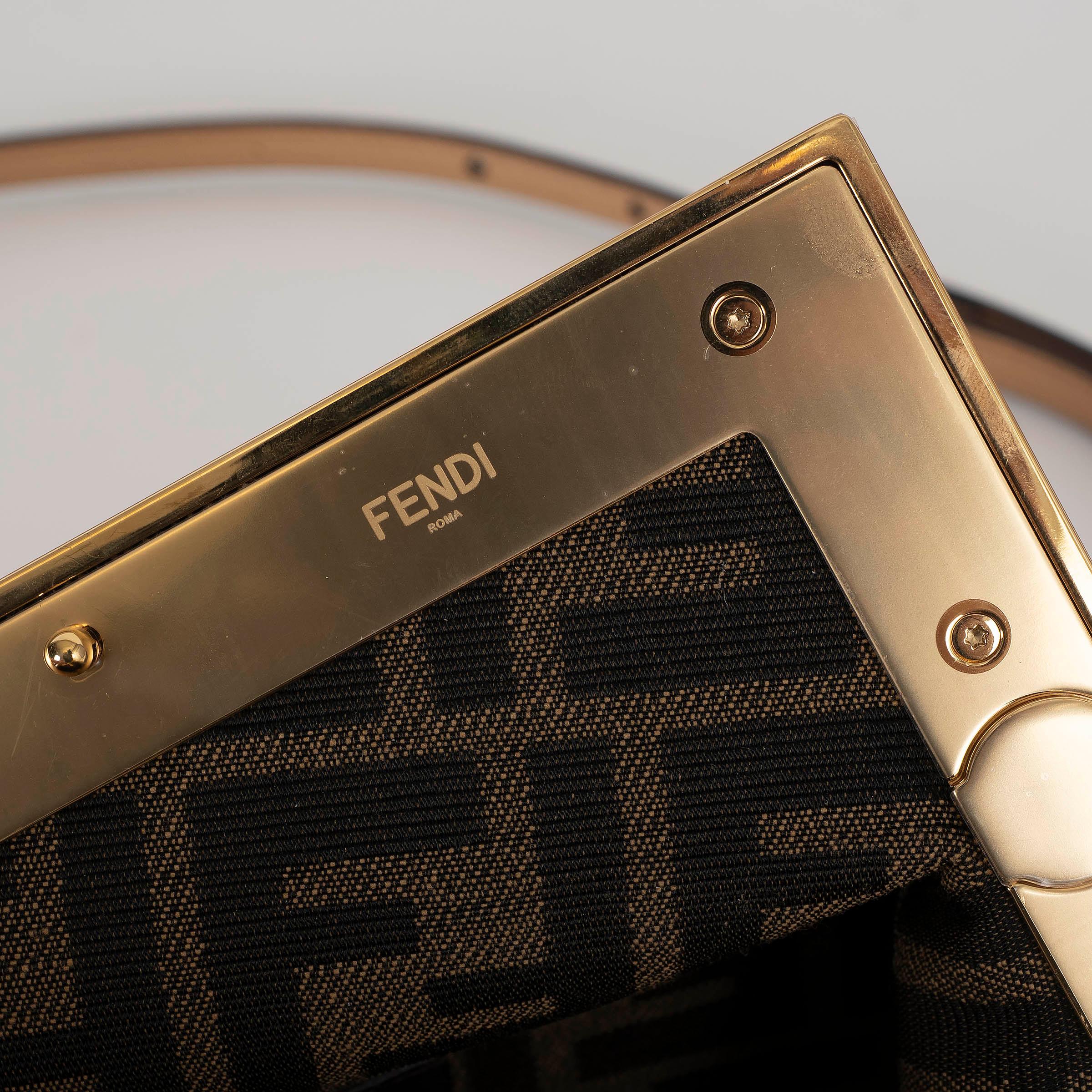 FENDI rose bordeaux beige FRIST SMALL STRIPED Sac à bandoulière en vente 2