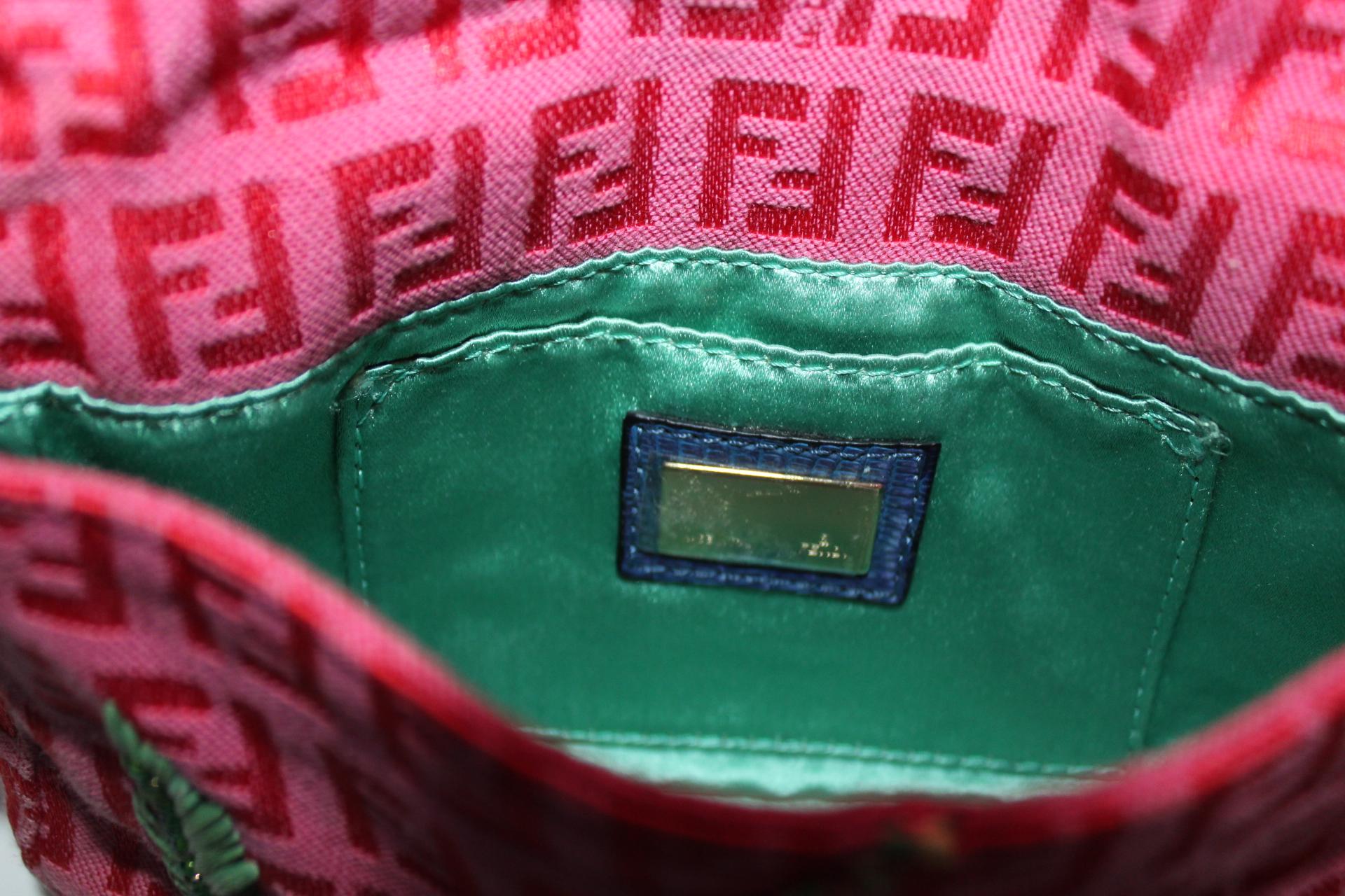 fendi baguette pink canvas