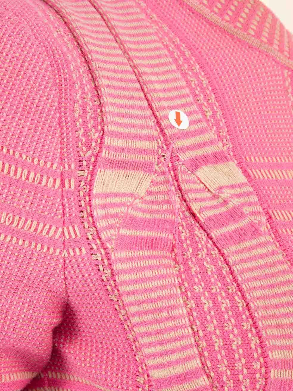 Fendi Rosa Cropped Knit Pullover Größe XS Damen im Angebot