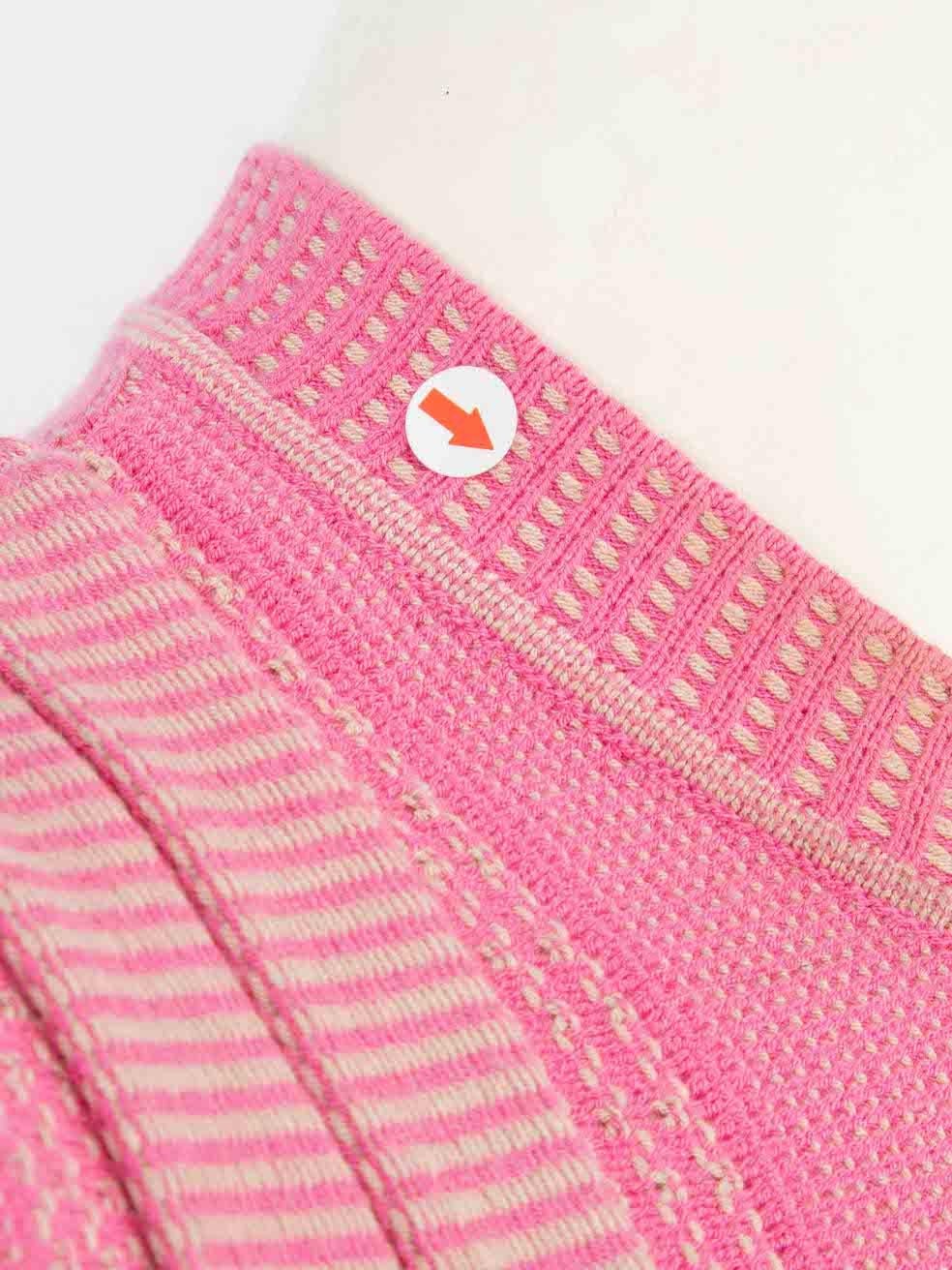 Fendi Rosa Cropped Knit Pullover Größe XS im Angebot 1
