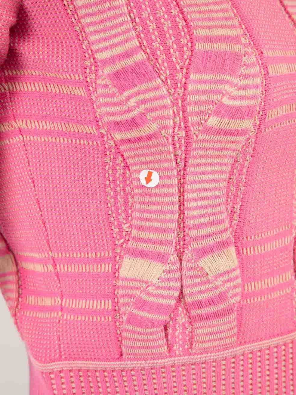 Fendi Rosa Cropped Knit Pullover Größe XS im Angebot 2