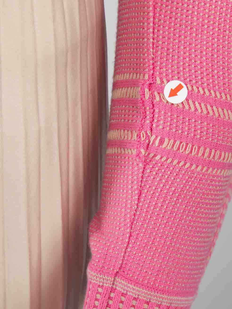 Fendi Rosa Cropped Knit Pullover Größe XS im Angebot 3