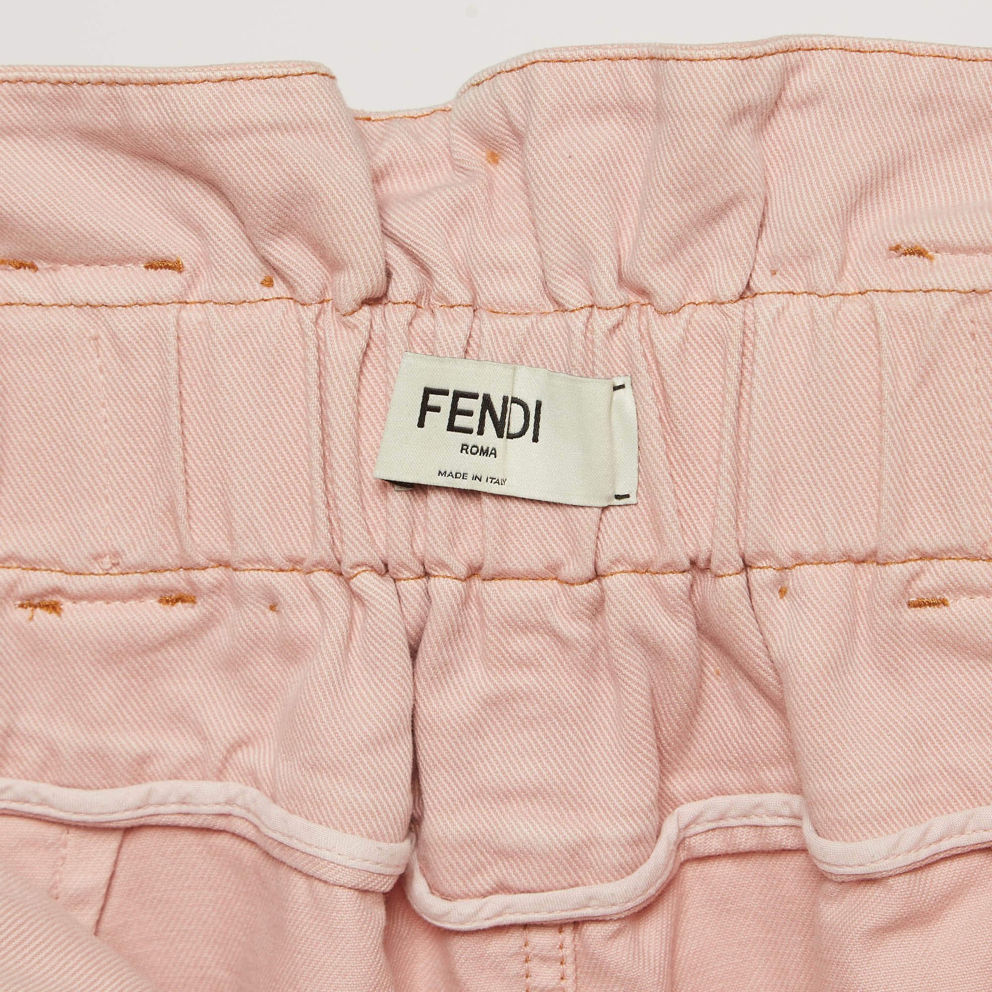 Cintura alta vaquera rosa Fendi  Vaqueros M Cintura 26 en Bueno estado para la venta en Dubai, Al Qouz 2