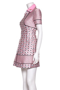 FENDI  Pink Jacquard Monster Dress SZ 36