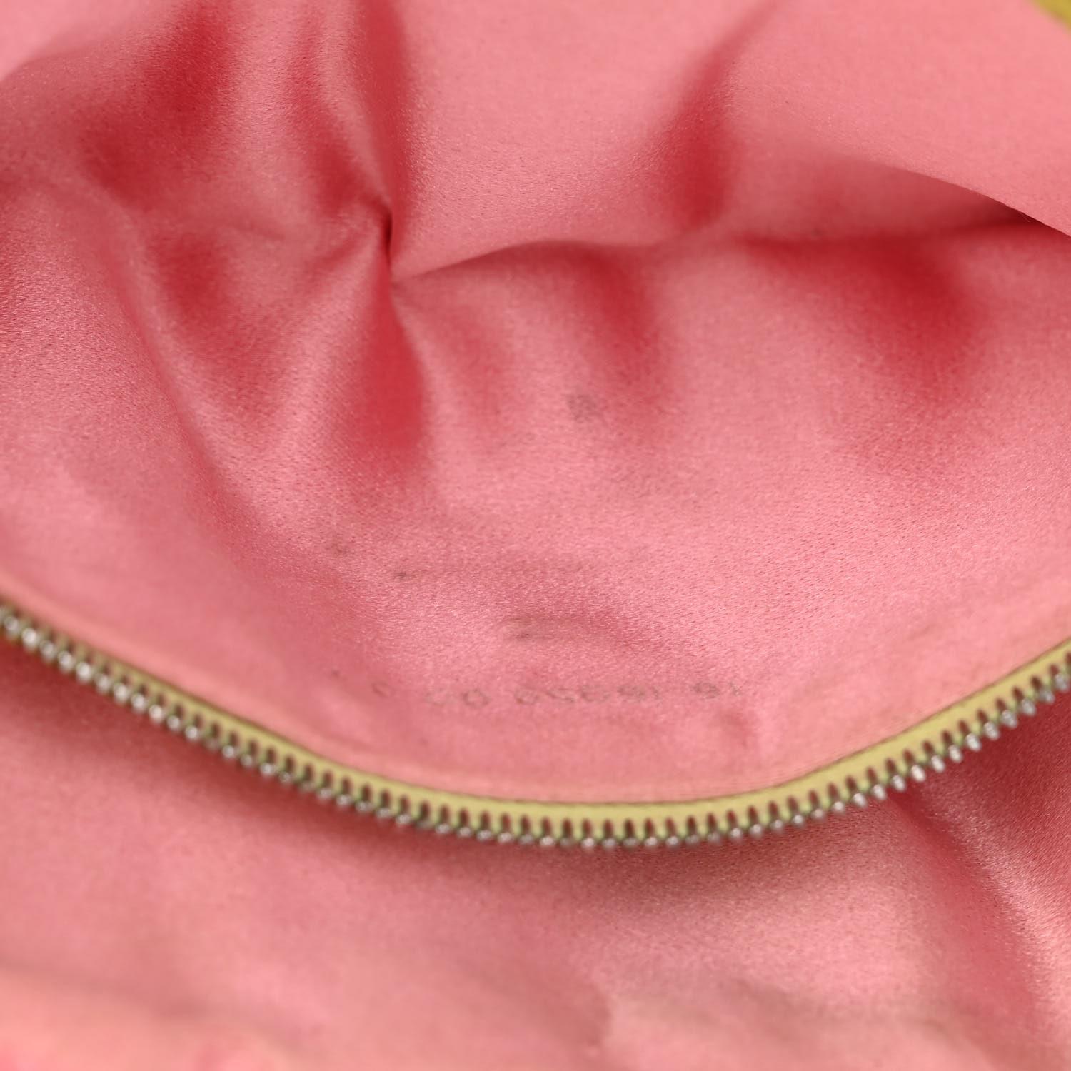 Fendi Pink Knit Floral Embroidered Cow-print Baguette Bag 5
