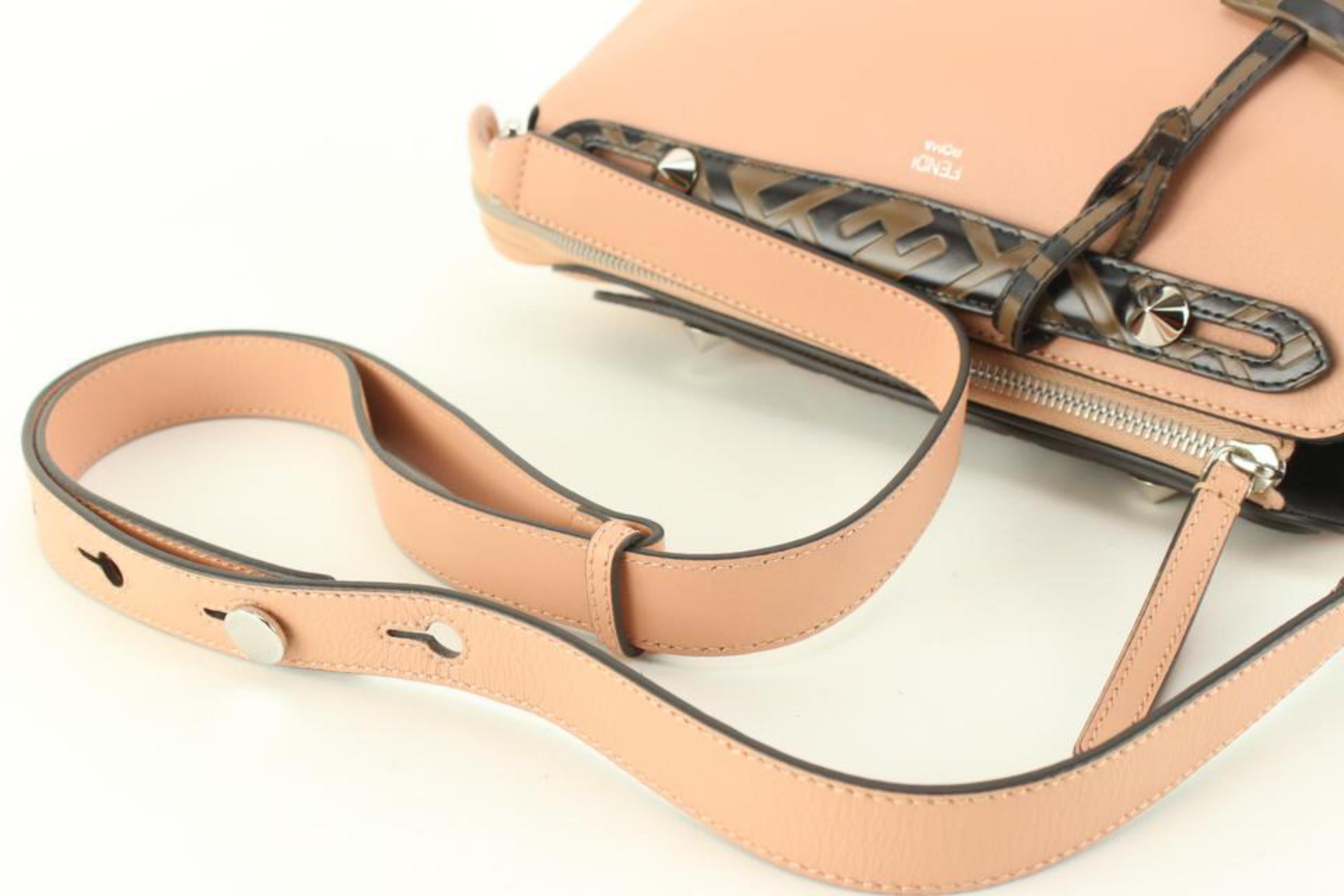 Orange Fendi Pink Leather By The Way Boston Bag Crossbody  25f83s