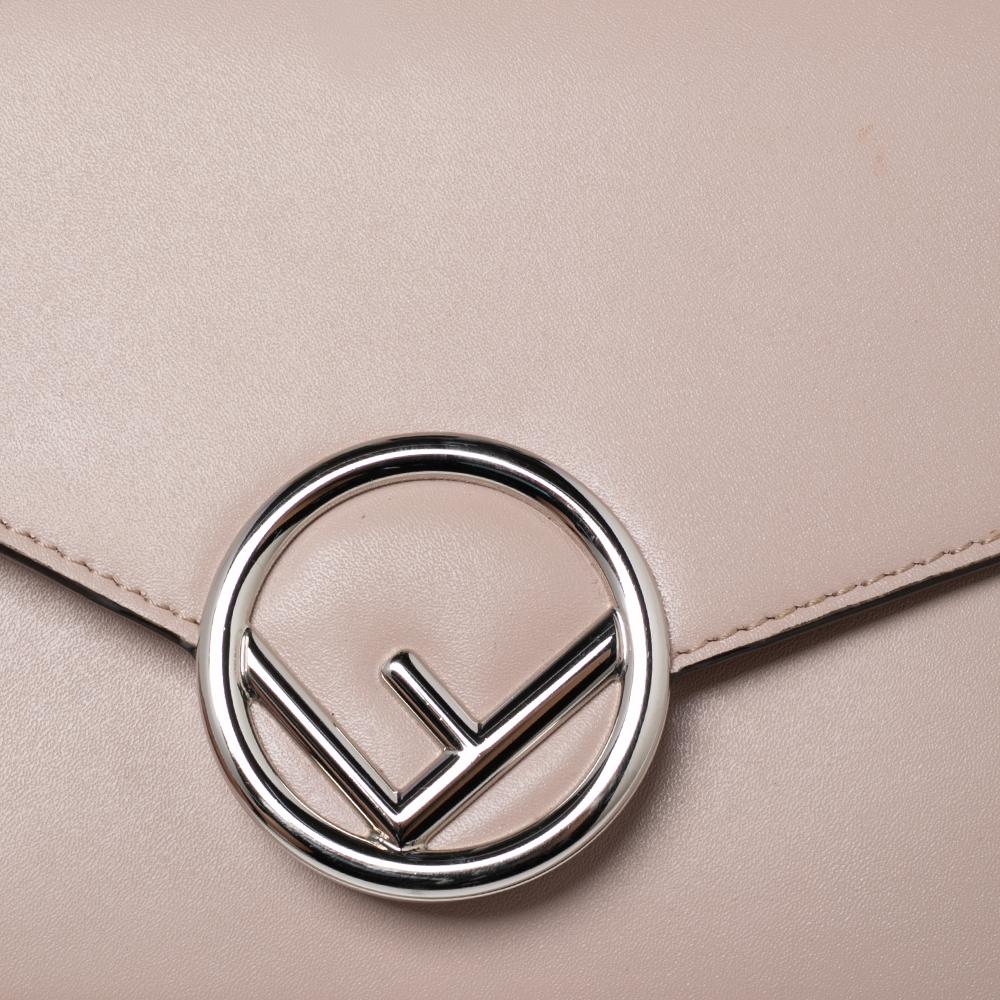 Women's Fendi Pink Leather F is Fendi Wallet On Chain