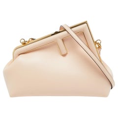 Fendi Pink Leather Fendi First Clutch