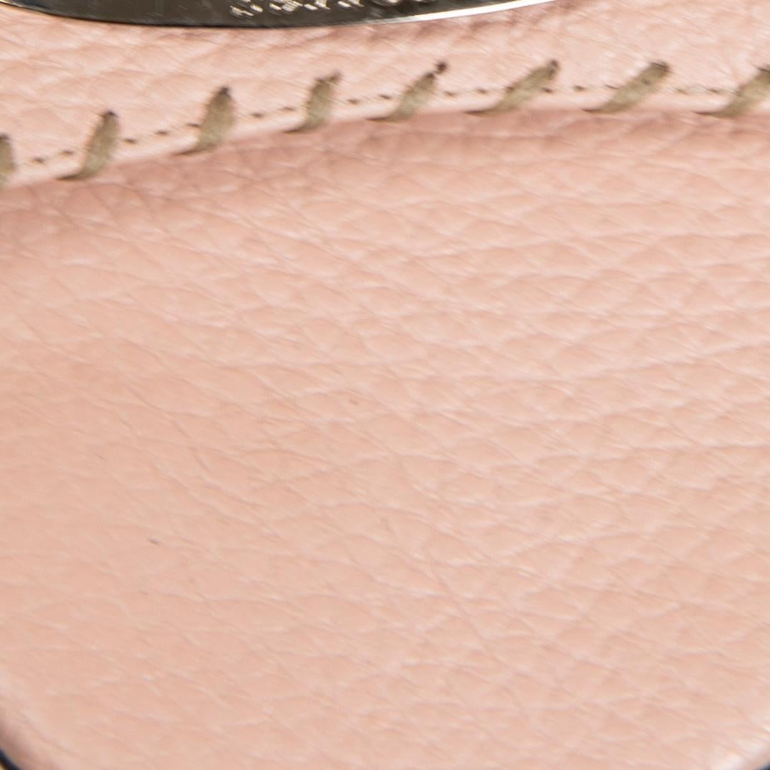Women's Fendi Pink Leather Kitten Heel Sandals Size IT 37.5