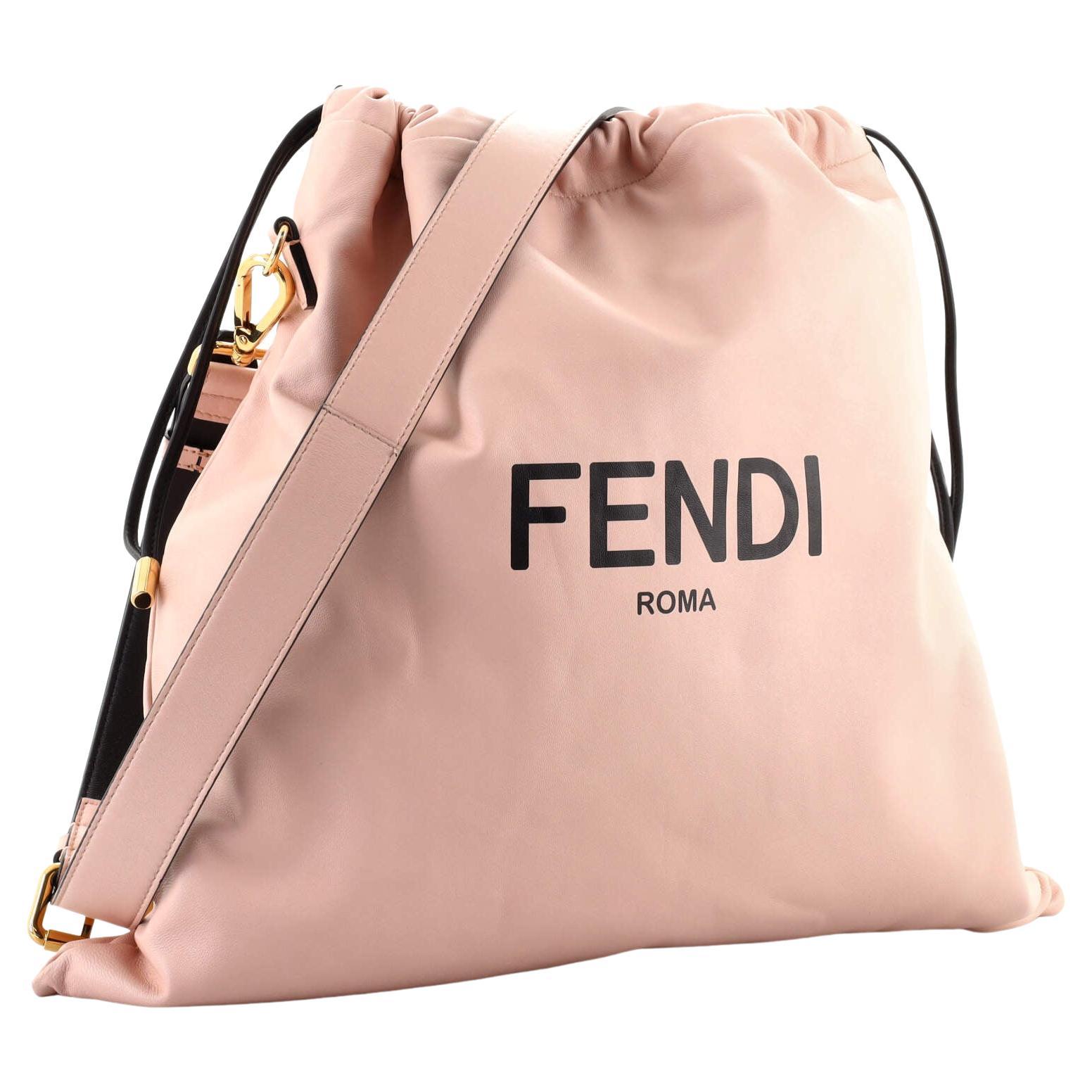Fendi Green Leather Selleria Leather Small Crossbody Bag For Sale at