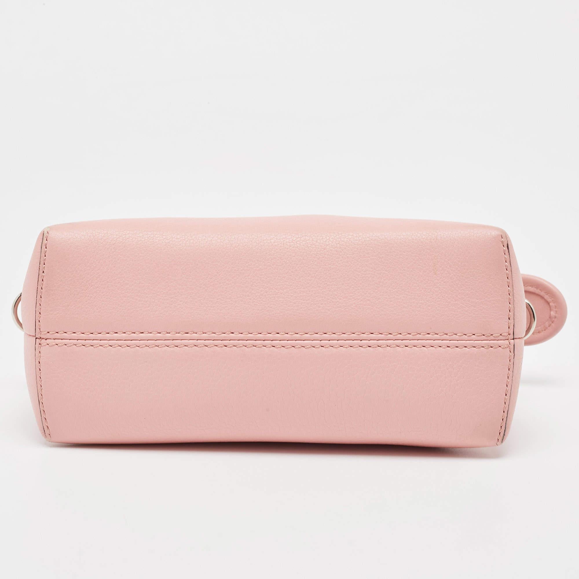 Fendi Pink Leather Mini By The Way Crossbody Bag 1