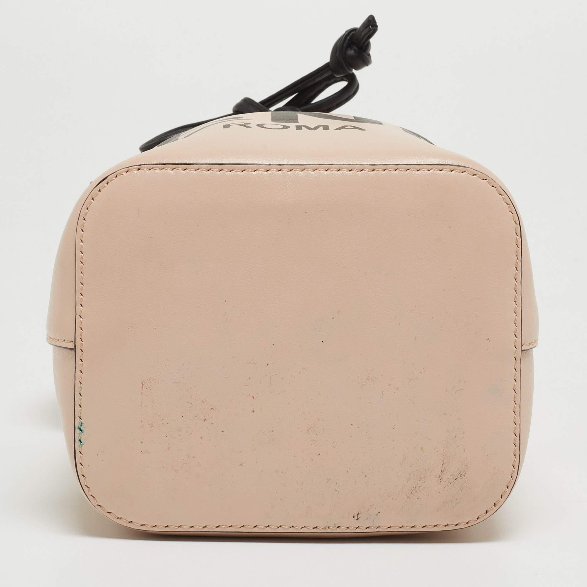 Fendi Pink Leather Mini Mon Tresor Bucket Bag 6