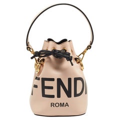 Fendi Pink Leather Mini Mon Tresor Bucket Bag